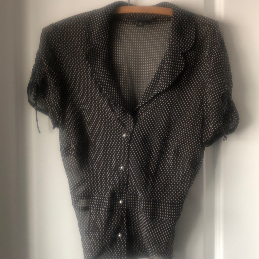 Banana Republic Polkadot Sheer Blouse size L